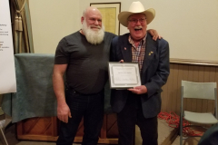 2019 HHA President Karl gives "HHA Lifetime Member" award to Dave Smith