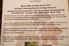 Heritage Awards Poster of the trails granted Heritage Status