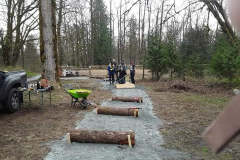 View of obstacles heading towards the arena