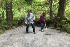 New footing for corrals at Allco Park